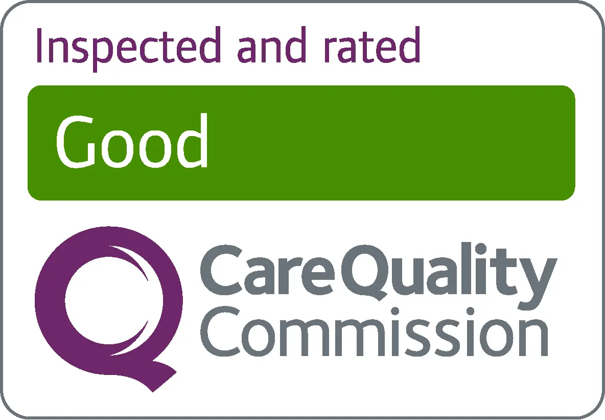 Care Quality Commission label with a good rating